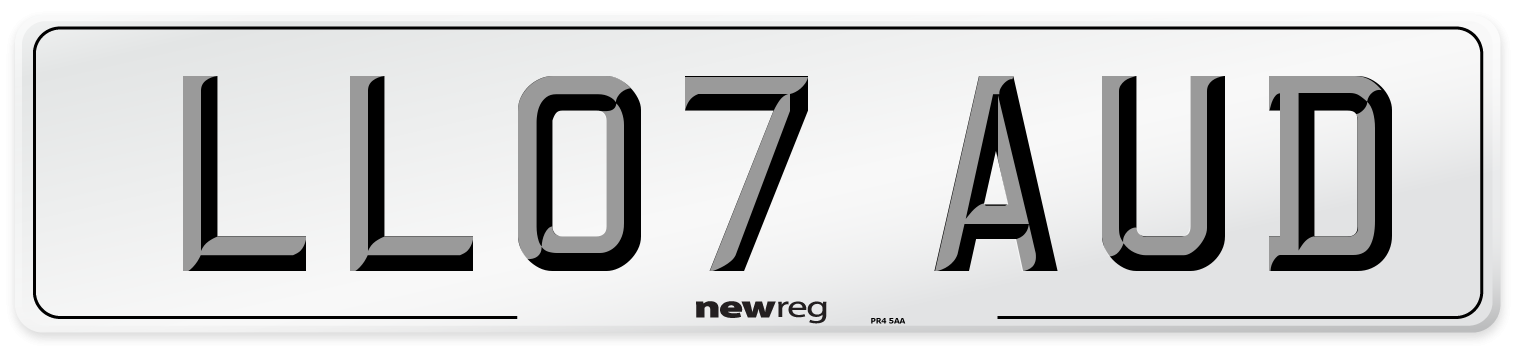 LL07 AUD Number Plate from New Reg